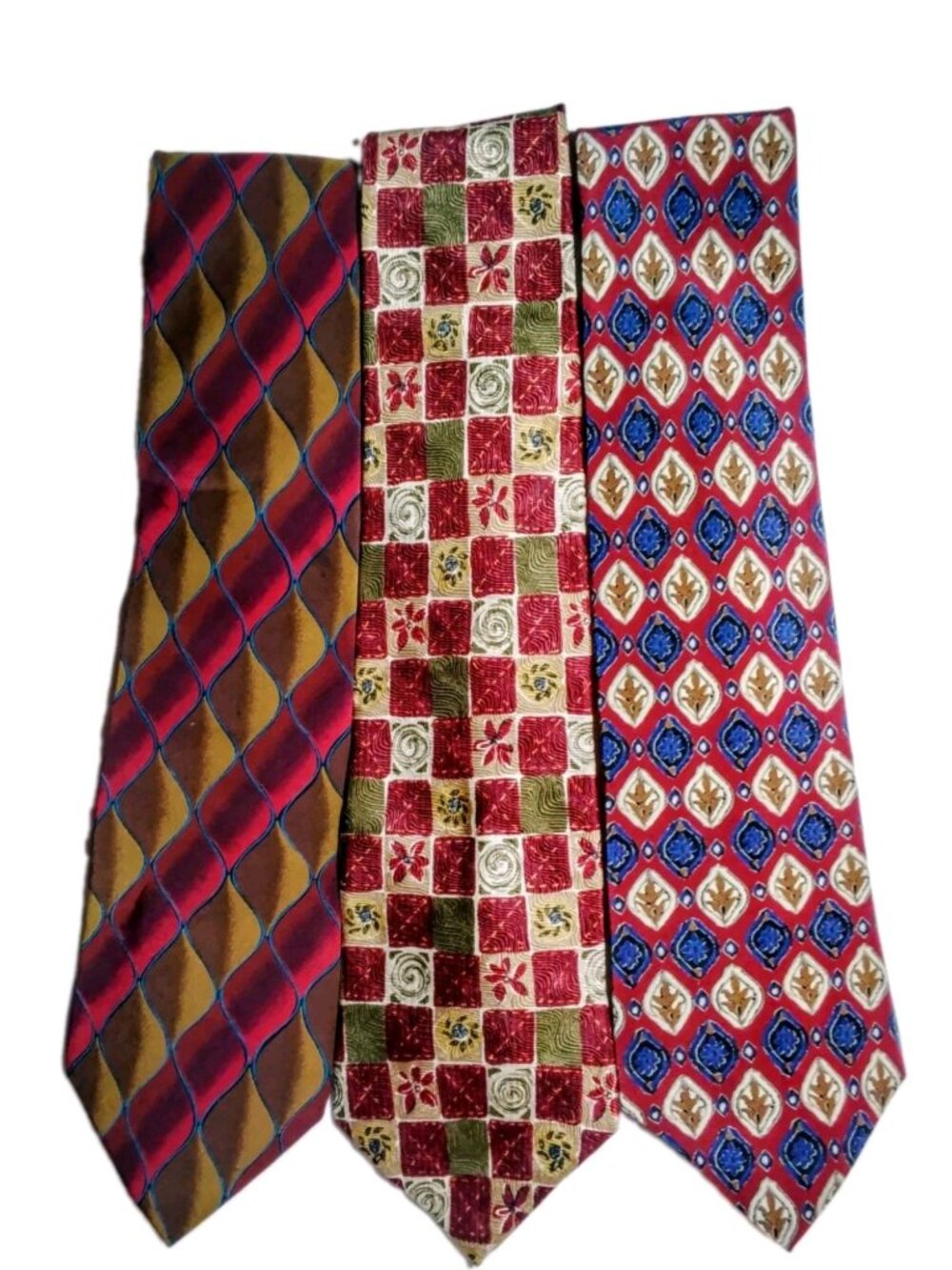 3 ALEXANDER JULIAN COLOURS Vtg 90s Silk Ties DARK ACADEMIA Sartorial Artists